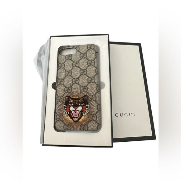 GUCCI GG Angry Cat iPhone 7 Plus Case - Picture 1 of 10